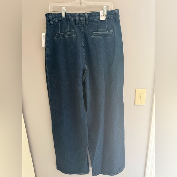 Good American 90s Pleated Trouser Jeans Woman’s SZ 8 Baggy Wide Leg High Rise - Picture 7 of 11